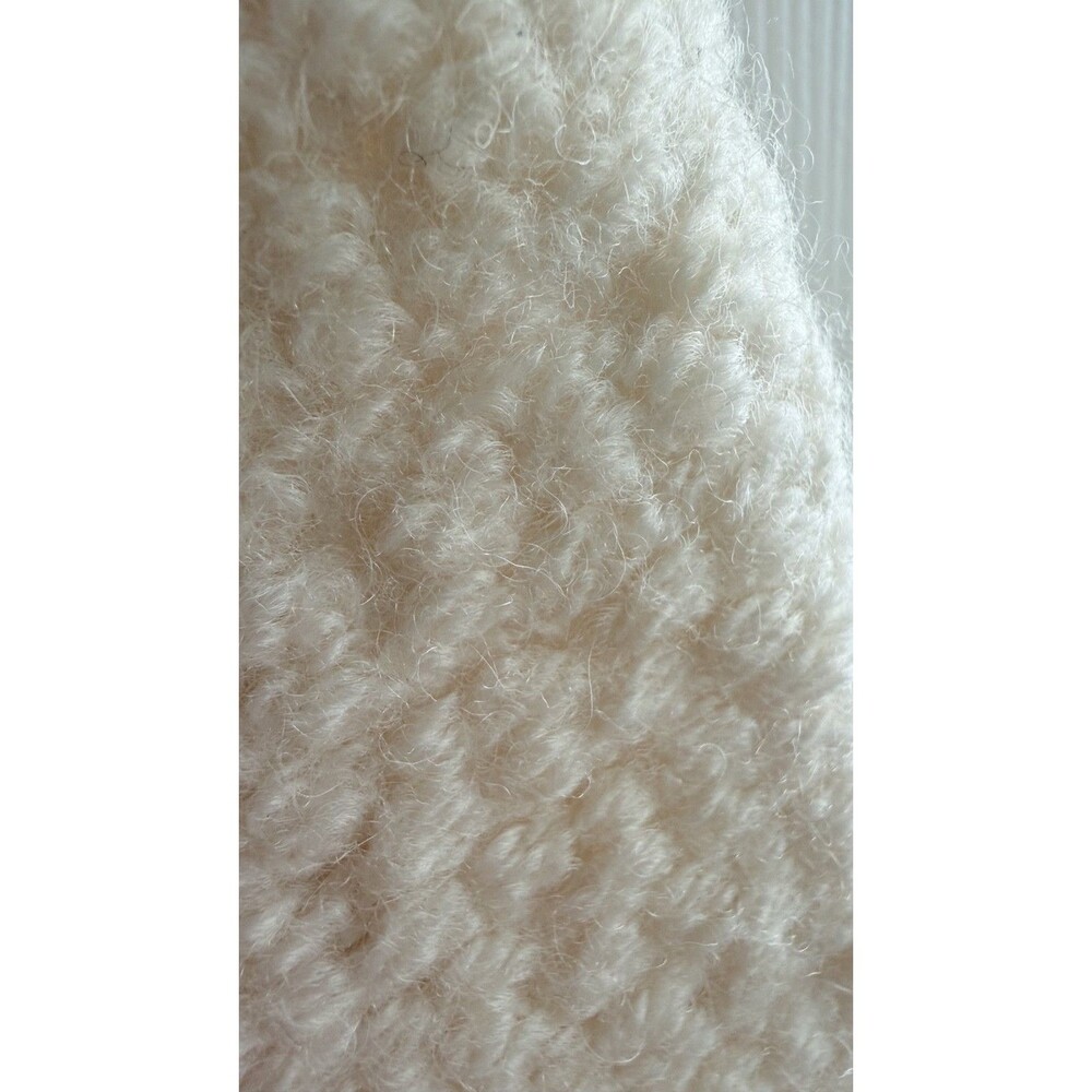 Abercrombie Fitch Dad Coat Large Cream Wool Blend New Designer Overcoat - Picture 8 of 12